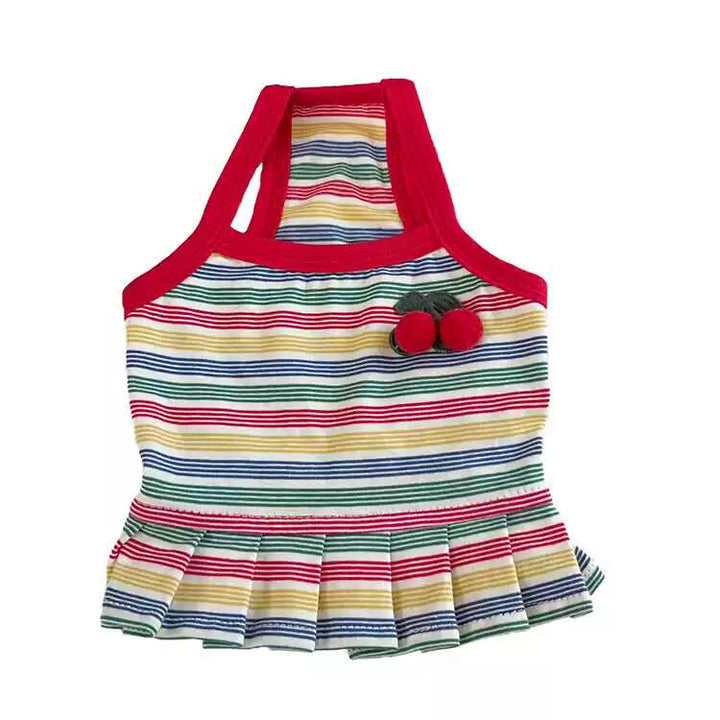 New Arrival Stripes Suspender Skirt Couple Wear Bichon Vest