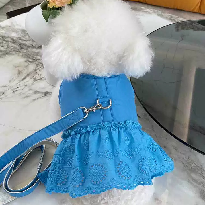 Dog Summer Hook and Loop Fasteners Korean Skirt Traction Buckle