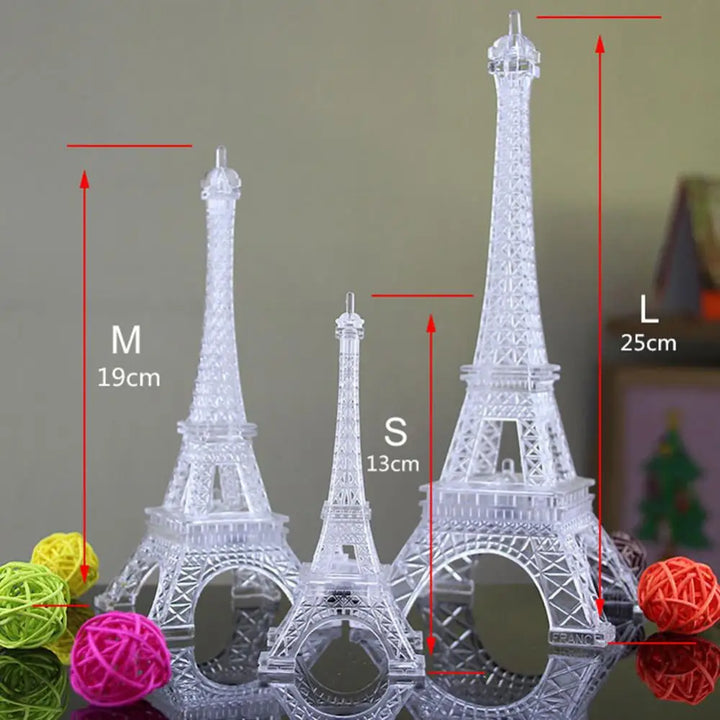 LED Eiffel Tower Figurines World Building Romantic Paris Eiffel , Decoration Valentine's Day Xmas Gifts