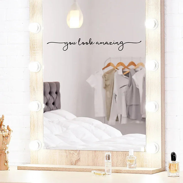 Look Amazing Mirror Decal PVC Decal Bathroom Decor