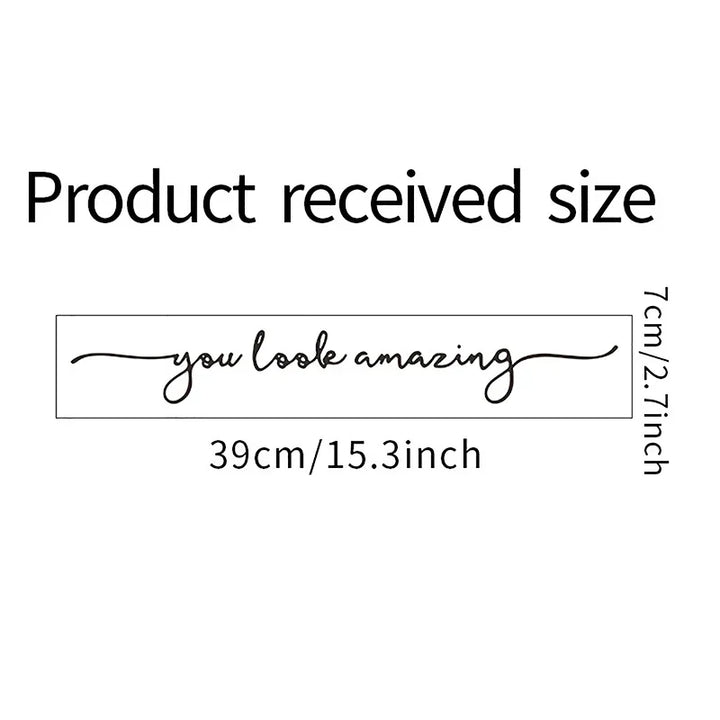 Look Amazing Mirror Decal PVC Decal Bathroom Decor