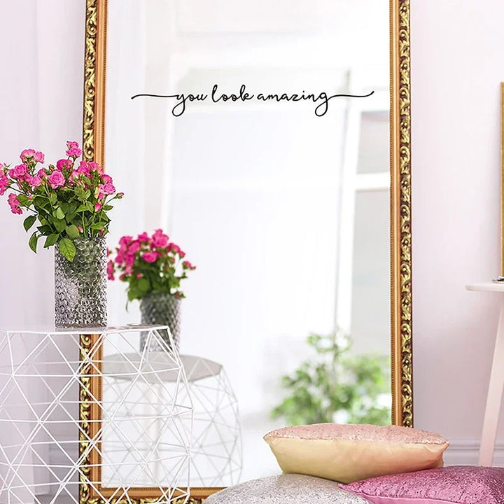 Look Amazing Mirror Decal PVC Decal Bathroom Decor