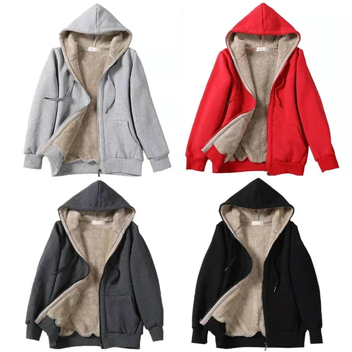 Hoodies Women Zipper Sweatshirts High Quality Casual Fashion Streewear