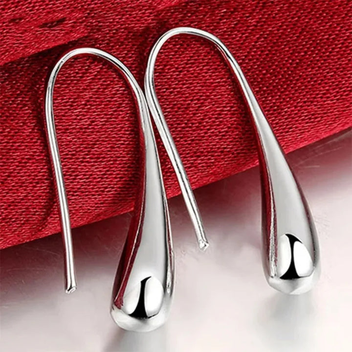 Fashion S925 Silver Needle Earrings Ring Bracelet Set Simple Personality  Gift